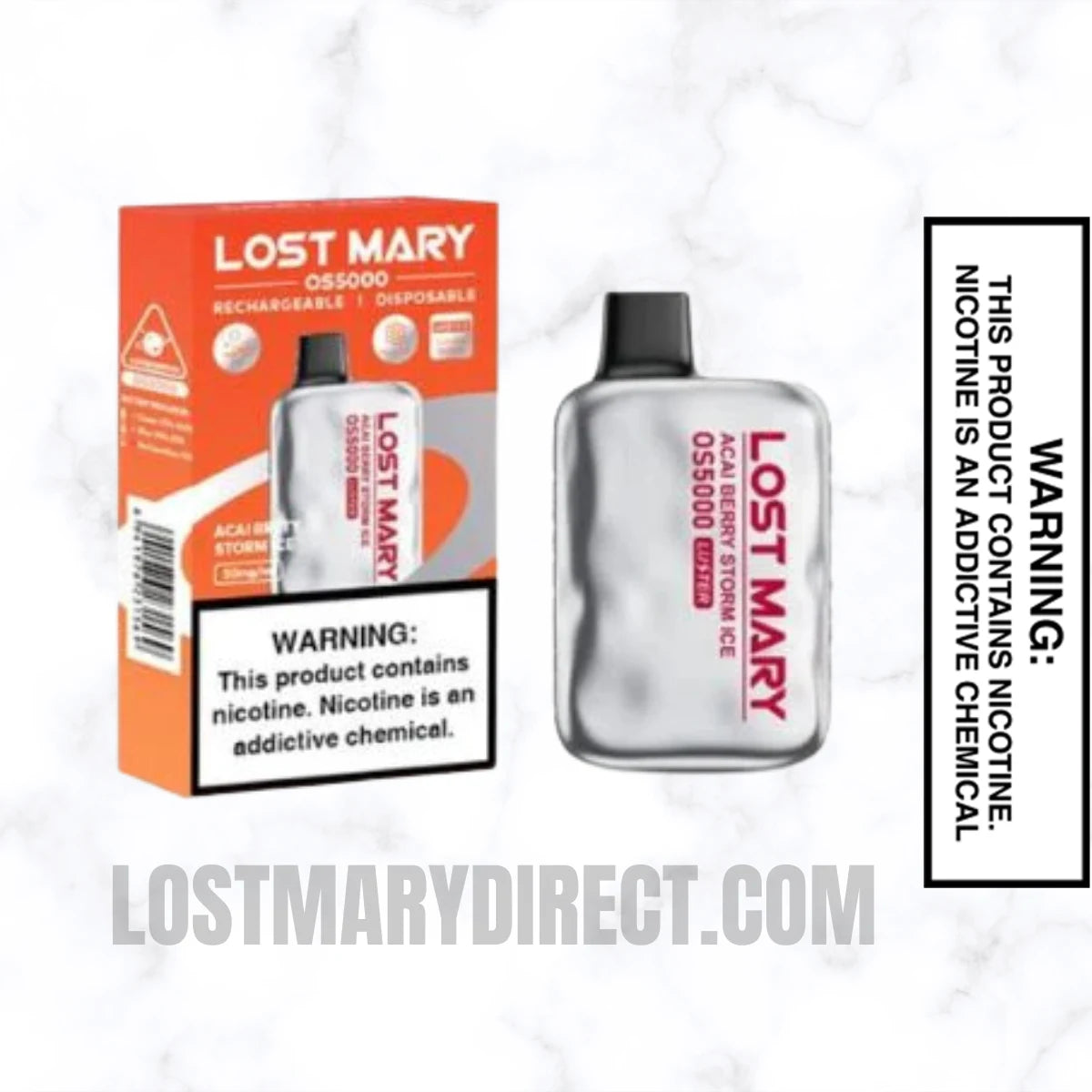 Acai Berry Storm Ice Lost Mary OS5000 Luster Edition Vape With Package Box Acai Berry Storm Ice Lost Mary OS5000 Luster Edition Vape With Package Box