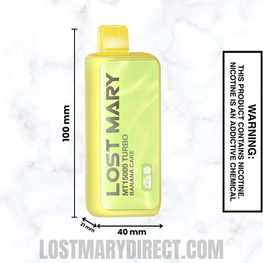 Banana Cake Lost Mary MT15000 TURBO Vape Dimension Banana Cake Lost Mary MT15000 TURBO Vape Dimension