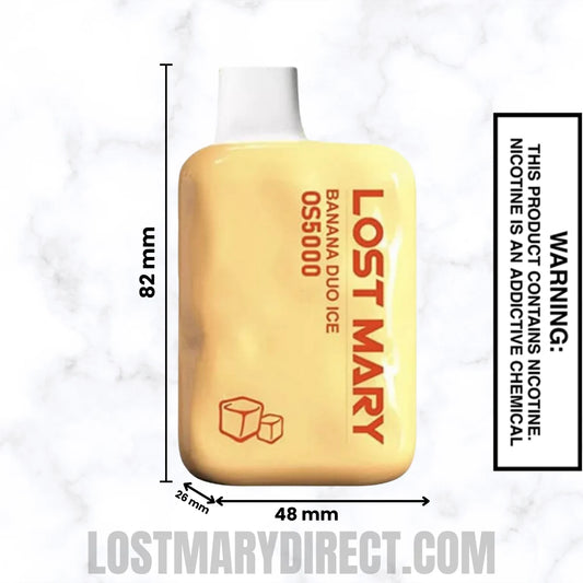 Banana Duo Ice Lost Mary OS5000 Frozen edition Vape Dimension Banana Duo Ice Lost Mary OS5000 Frozen edition Vape Dimension