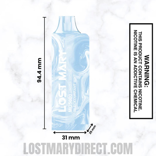 Blackcurrant Mint Lost Mary MO5000 Frozen edition Vape Dimension Blackcurrant Mint Lost Mary MO5000 Frozen edition Vape Dimension