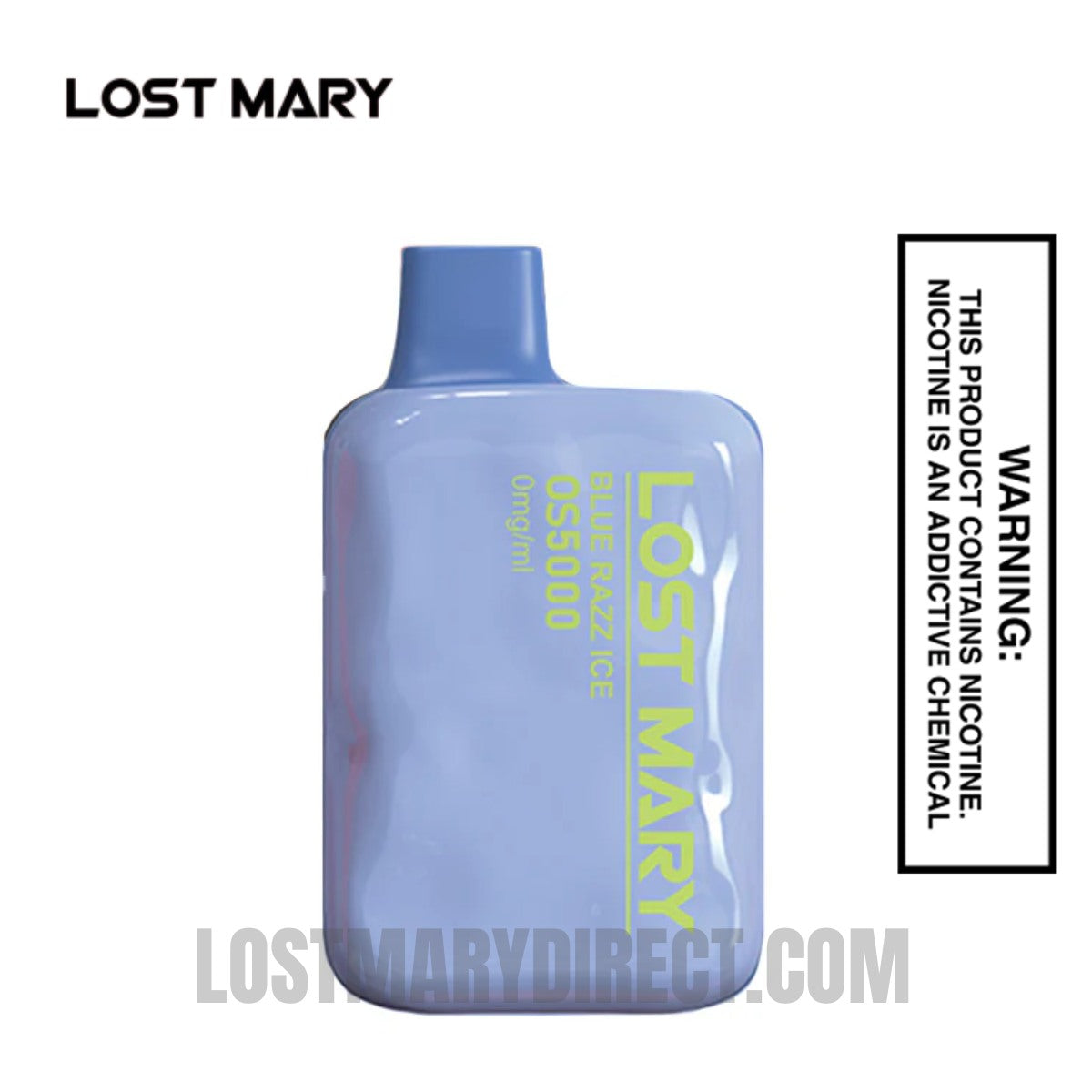 Blue Razz Ice Lost Mary OS5000 Zero Nicotine Vape Blue Razz Ice Lost Mary OS5000 Zero Nicotine Vape
