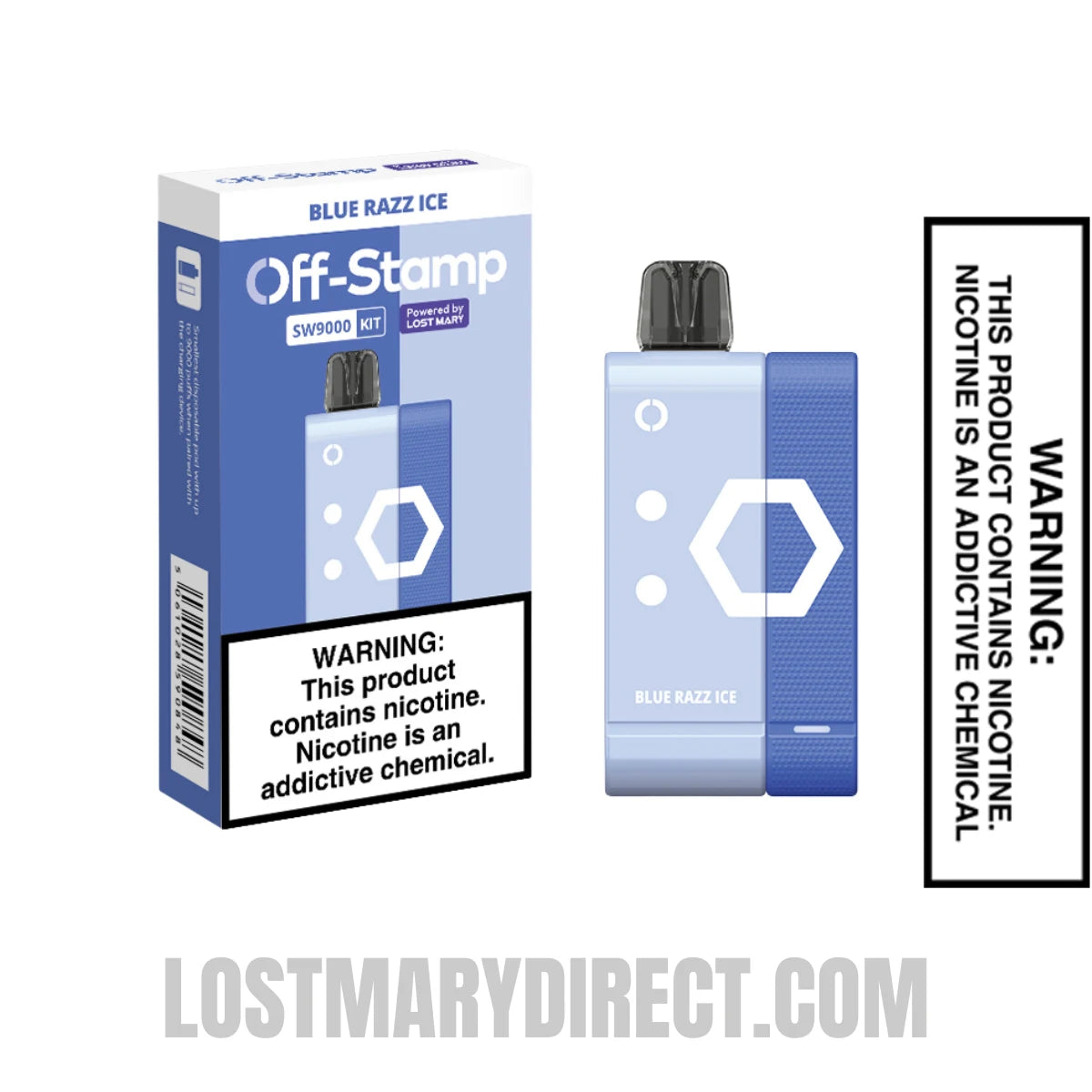 Blue Razz Ice Off Stamp SW9000 Disposable Kit With Package Box Blue Razz Ice Off Stamp SW9000 Disposable Kit With Package Box