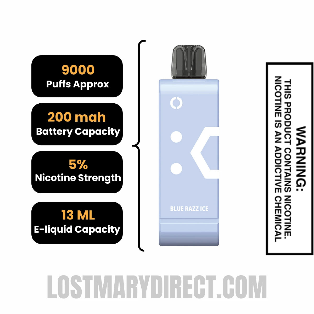 Blue Razz Ice Off Stamp SW9000 Disposable Pod Specifications Blue Razz Ice Off Stamp SW9000 Disposable Pod Specifications