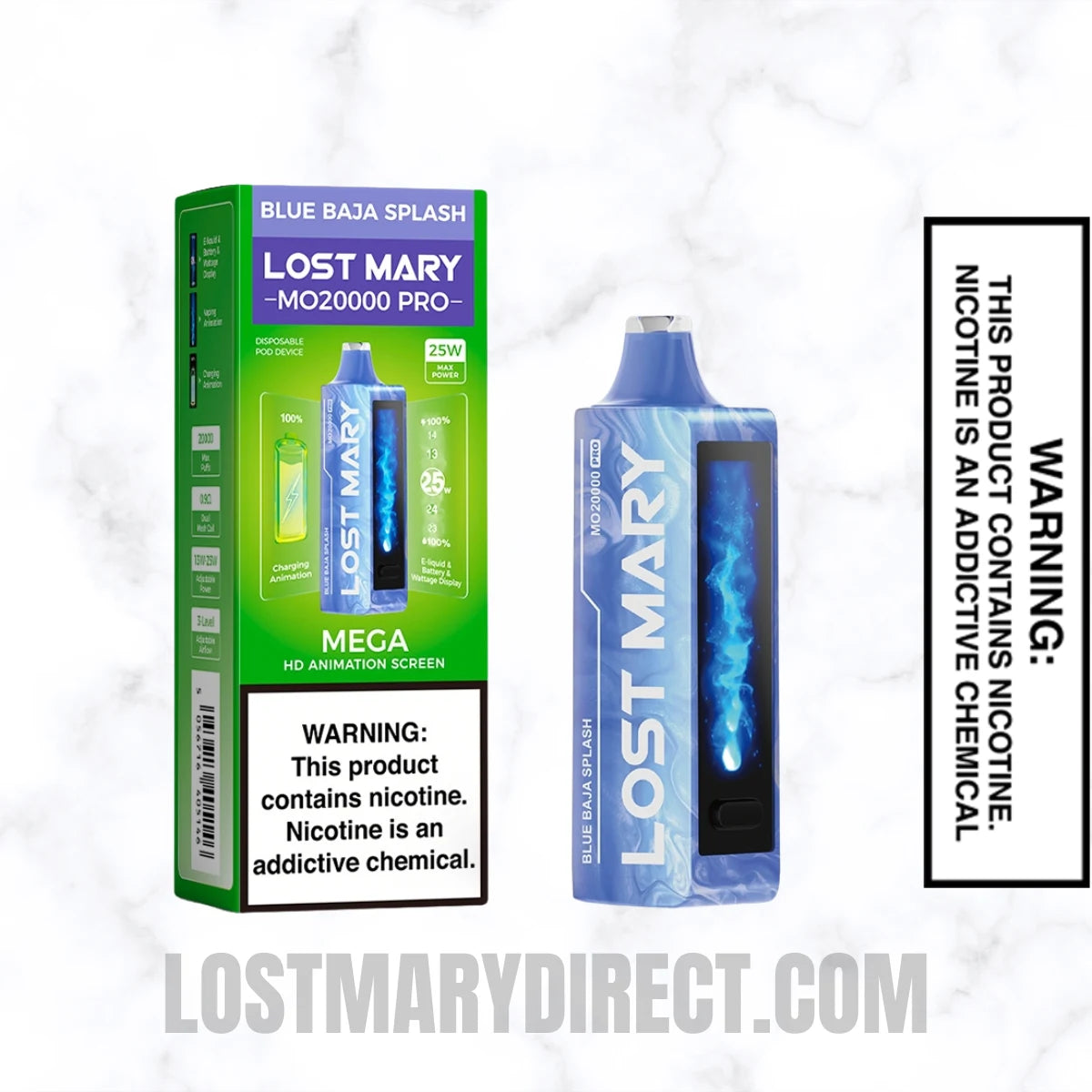 Blue Baja Splash Lost Mary MO20000 PRO Diposable Vape With Package Box Blue Baja Splash Lost Mary MO20000 PRO Diposable Vape With Package Box