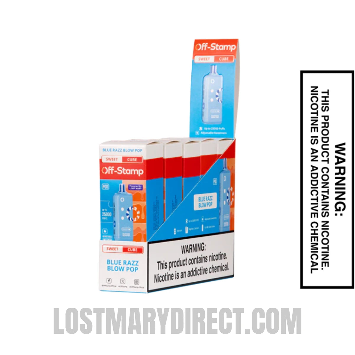 Blue Razz B-Pop Off Stamp Sweet X-Cube Pod with Bundle pack Blue Razz B-Pop Off Stamp Sweet X-Cube Pod with Bundle pack