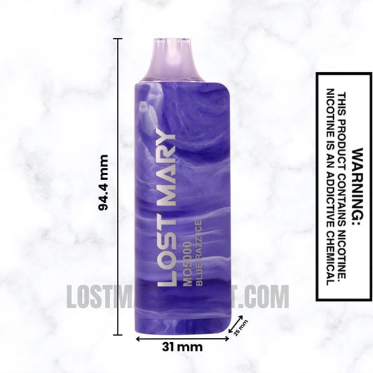 Blue Razz Ice Lost Mary MO5000 Diposable Vape Dimension Blue Razz Ice Lost Mary MO5000 Diposable Vape Dimension