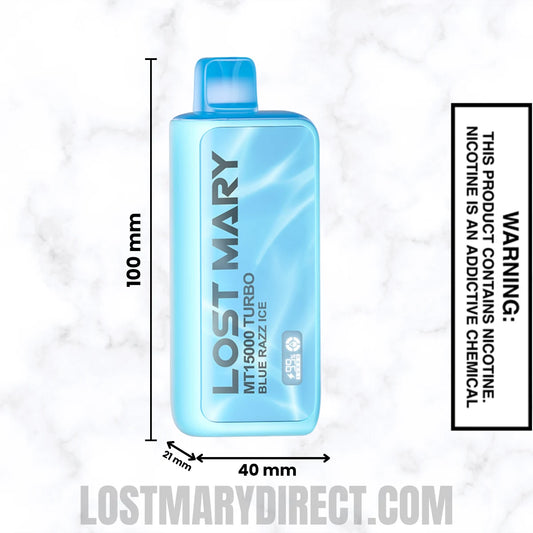 Blue Razz Ice Lost Mary MT15000 TURBO Vape Dimension Blue Razz Ice Lost Mary MT15000 TURBO Vape Dimension