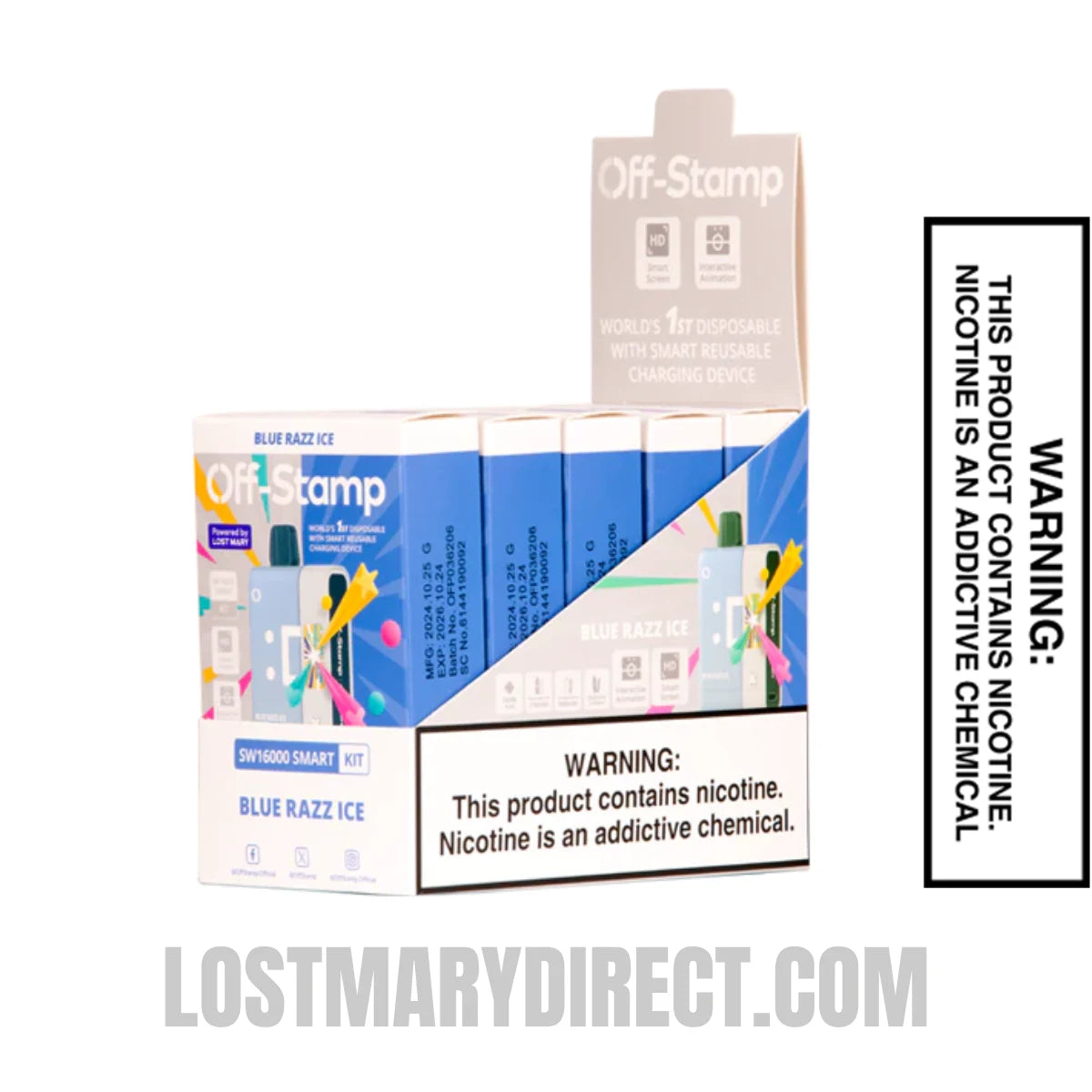 Blue Razz Ice Off Stamp SW16000 Kit with Bundle pack Blue Razz Ice Off Stamp SW16000 Kit with Bundle pack