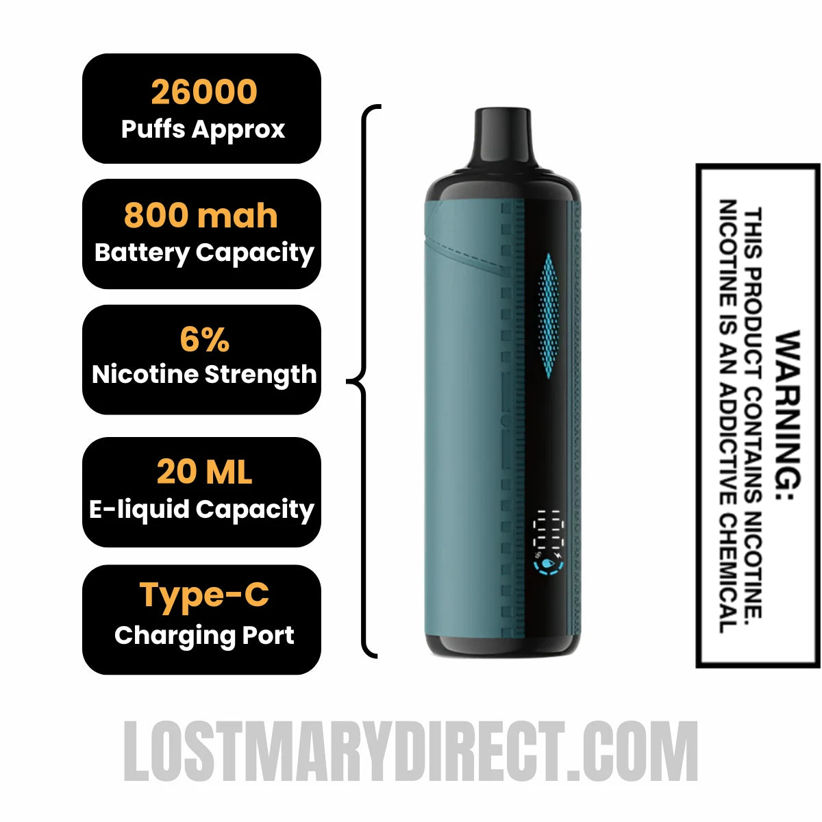 Blue Razz Lemonade Urban Tale x Lost Mary E-Hookah Disposable Vape Specifications Blue Razz Lemonade Urban Tale x Lost Mary E-Hookah Disposable Vape Specifications