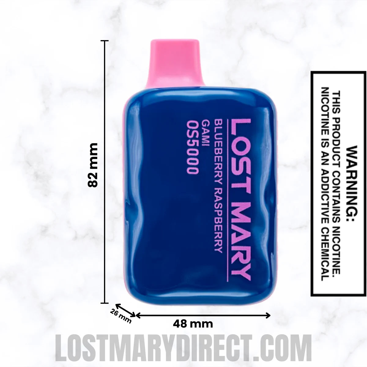 Blueberry Raspberry Gami Lost Mary OS5000 Disposable Vape Dimensions Blueberry Raspberry Gami Lost Mary OS5000 Disposable Vape Dimensions