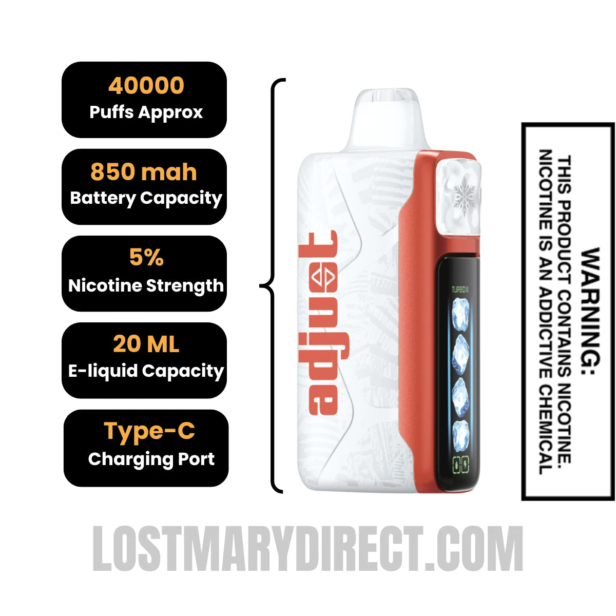 Cherry Fuse Adjust MyCool 40k Disposable Vape Specifications Cherry Fuse Adjust MyCool 40k Disposable Vape Specifications
