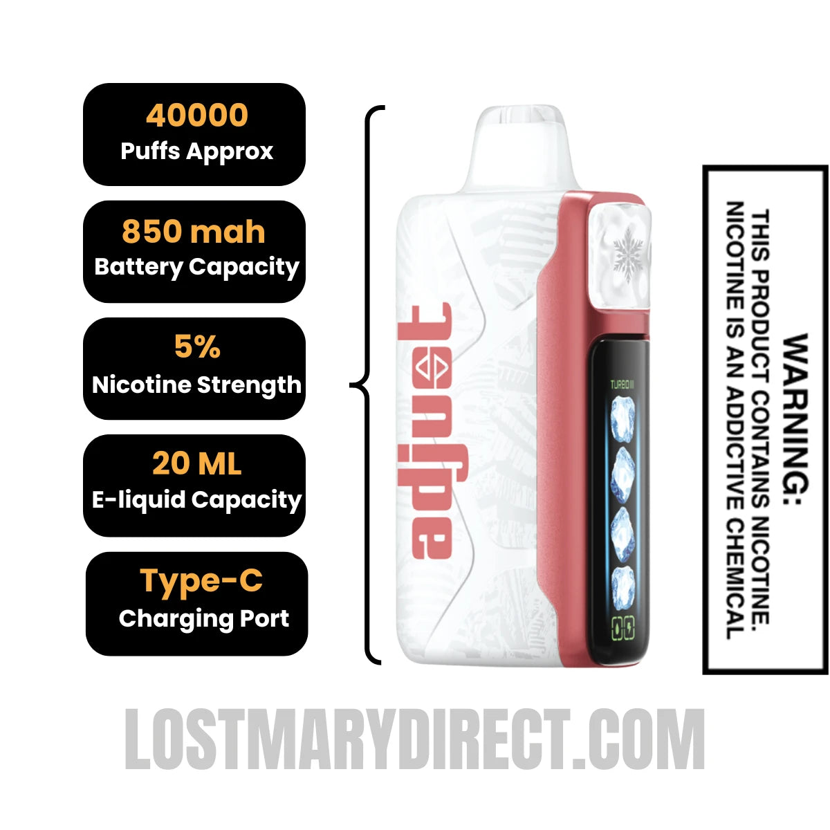 Cherry Strazz Adjust MyCool 40k Disposable Vape specifications Cherry Strazz Adjust MyCool 40k Disposable Vape specifications
