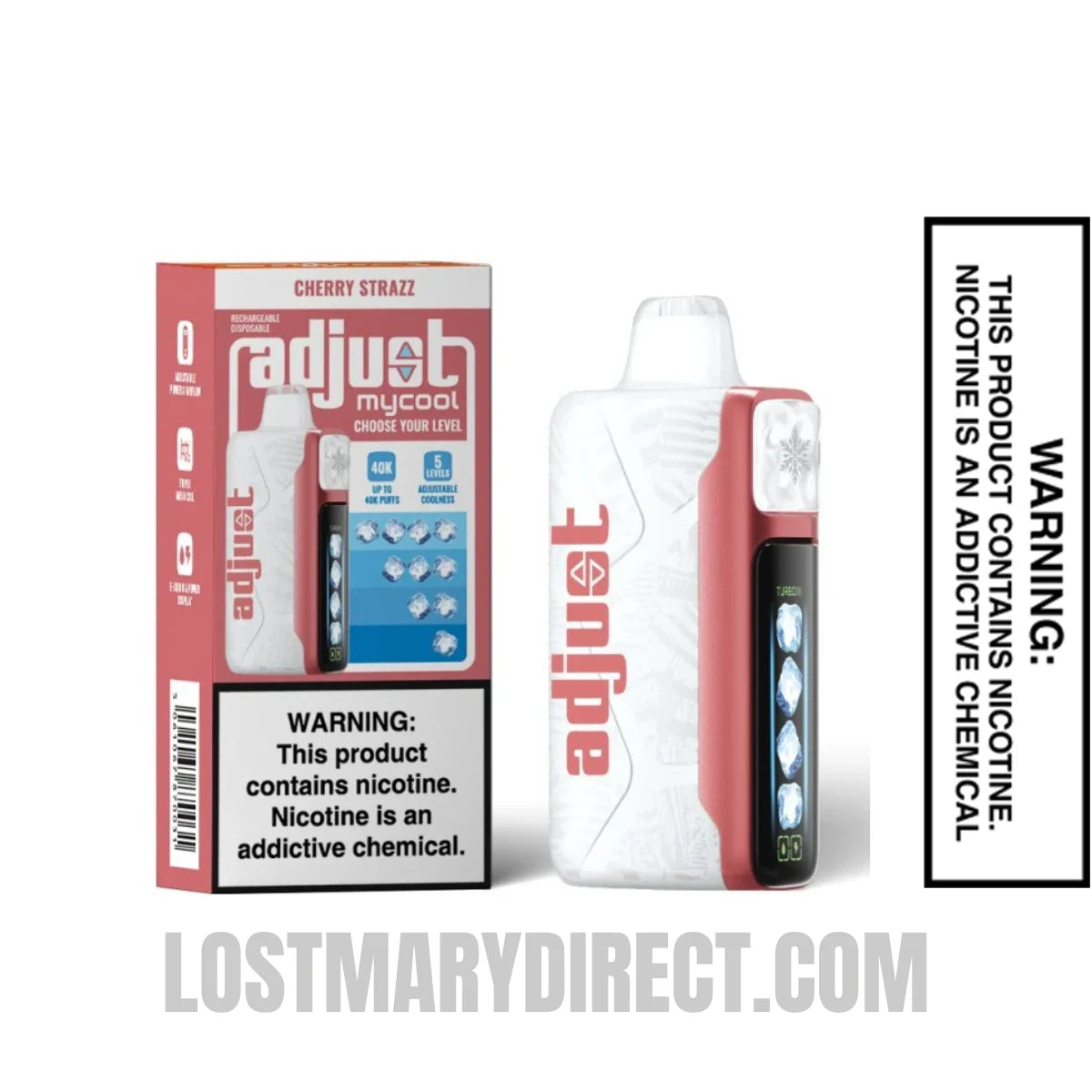 Cherry Strazz Adjust MyCool 40k Disposable Vape with Package Box Cherry Strazz Adjust MyCool 40k Disposable Vape with Package Box