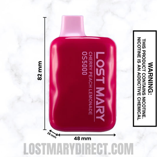 Cherry Peach Lemonade Lost Mary OS5000 Disposable Vape Dimension Cherry Peach Lemonade Lost Mary OS5000 Disposable Vape Dimension