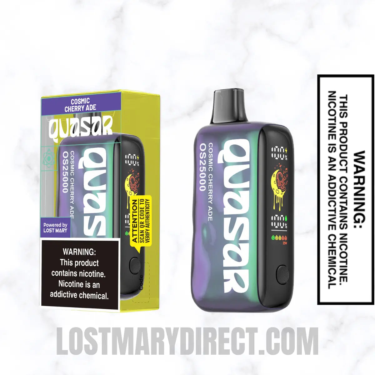 Cosmic Cherry Ade Lost Mary Quasar OS25000 Diposable Vape with package box Cosmic Cherry Ade Lost Mary Quasar OS25000 Diposable Vape with package box