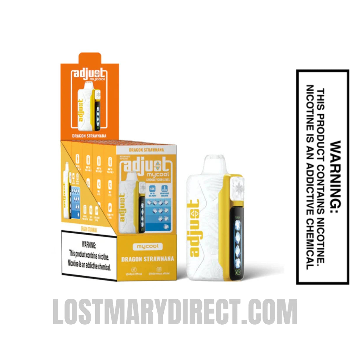 Dragon Strawnana Adjust MyCool 40k Disposable Vape with flavor image Dragon Strawnana Adjust MyCool 40k Disposable Vape with flavor image