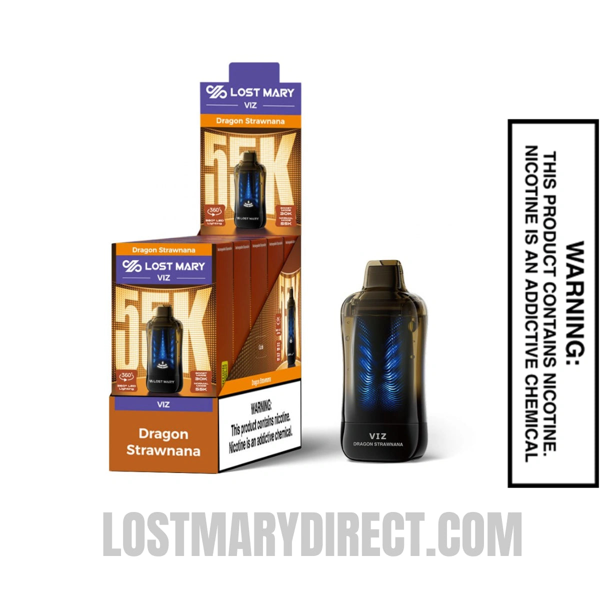 Dragon Strawnana Lost Mary VIZ 55K Disposable Vape With Bundle Pack Dragon Strawnana Lost Mary VIZ 55K Disposable Vape With Bundle Pack