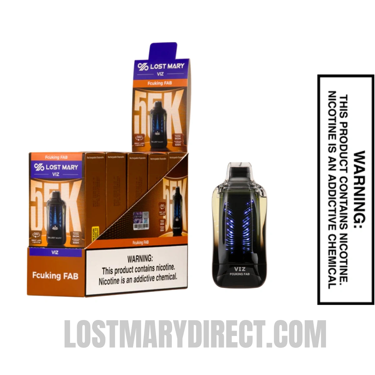 Fcuking Fab Lost Mary VIZ 55K Disposable Vape With Bundle Pack Fcuking Fab Lost Mary VIZ 55K Disposable Vape With Bundle Pack