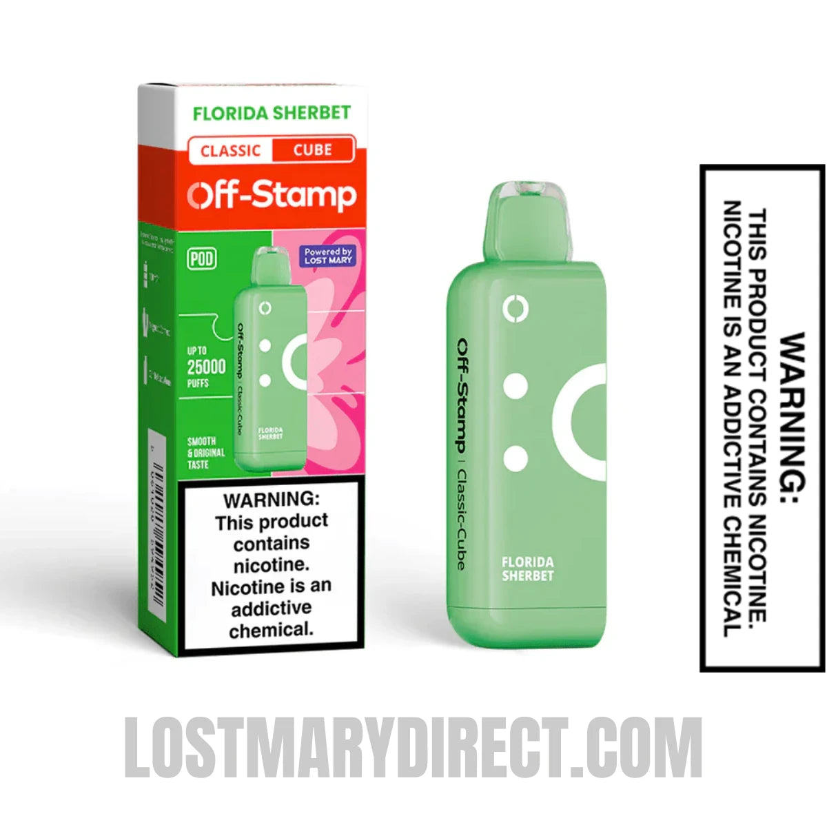 Florida Sherbet Off Stamp Classic X-Cube Vape Pod Package Florida Sherbet Off Stamp Classic X-Cube Vape Pod Package