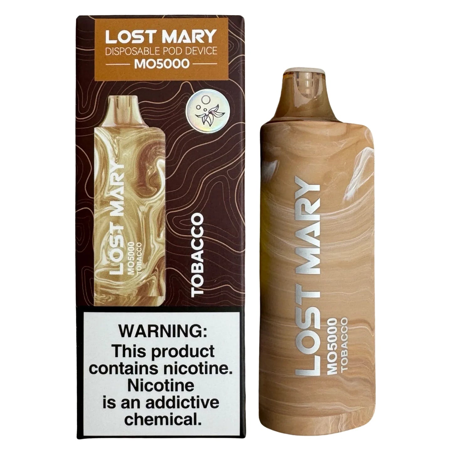 Tobacco Lost Mary MO5000 Disposable Vape With Package Box Tobacco Lost Mary MO5000 Disposable Vape With Package Box