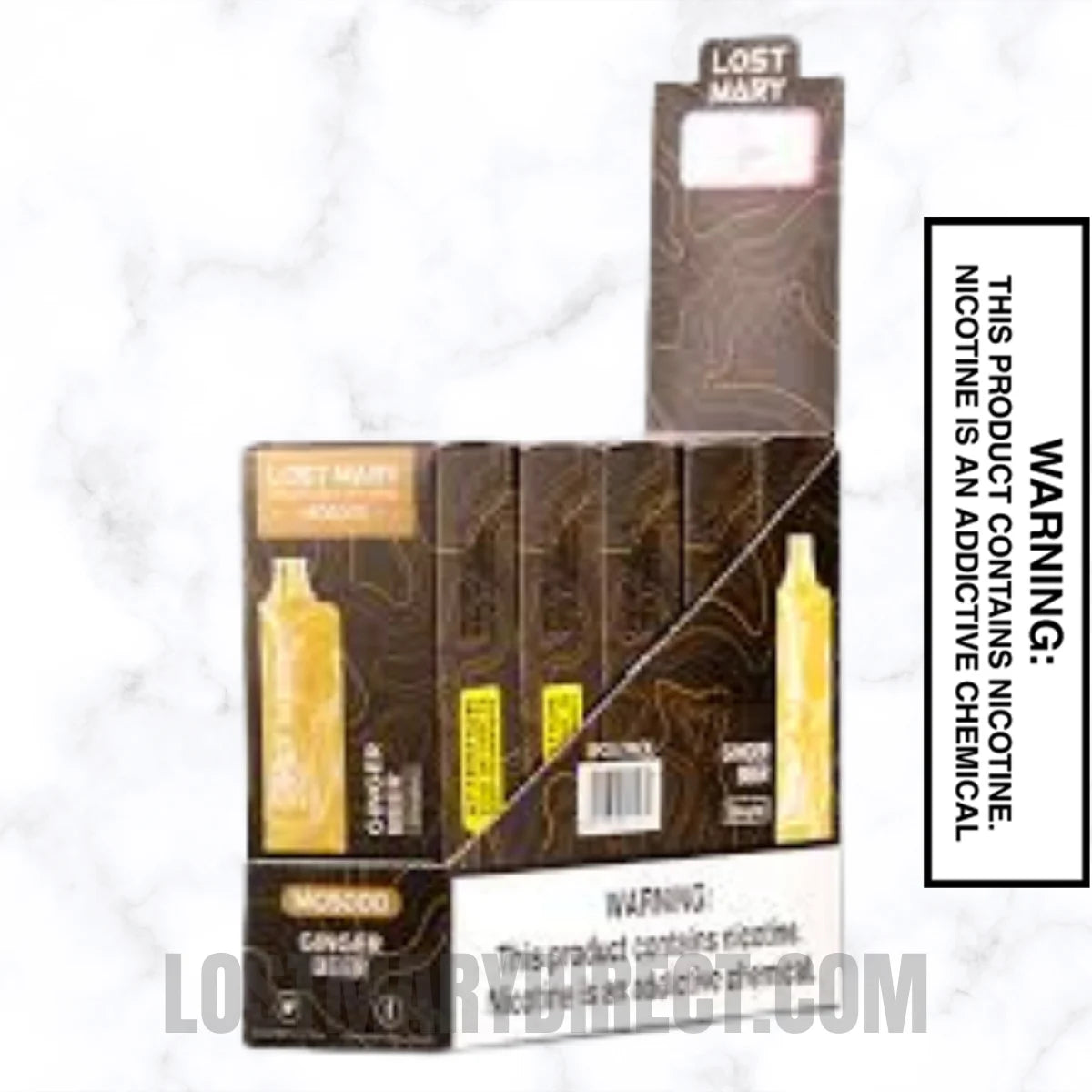 Ginger Brown Lost Mary MO5000 Disposable Vape With Package Box Ginger Brown Lost Mary MO5000 Disposable Vape With Package Box