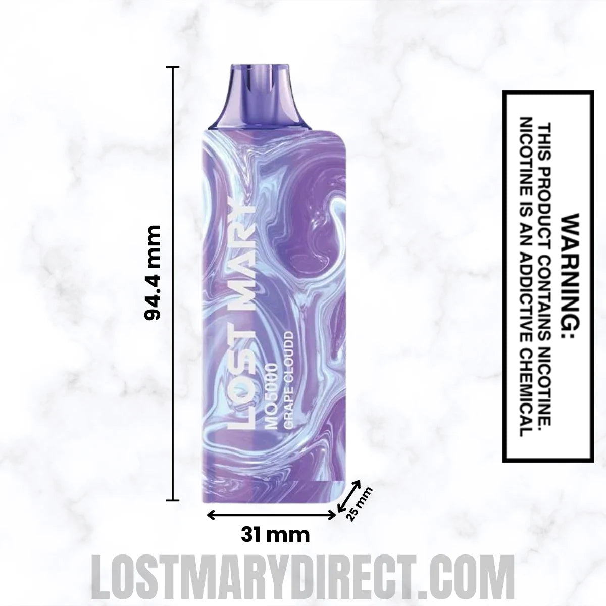 Grape Cloudd Lost Mary MO5000 Disposable Vape Dimension Grape Cloudd Lost Mary MO5000 Disposable Vape Dimension