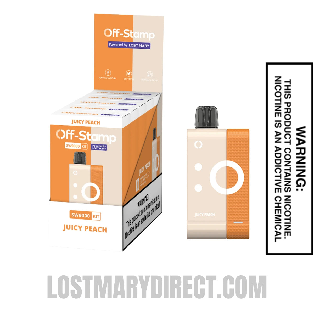 Juicy Peach Off Stamp SW9000 Disposable Kit With Bundle Pack Juicy Peach Off Stamp SW9000 Disposable Kit With Bundle Pack