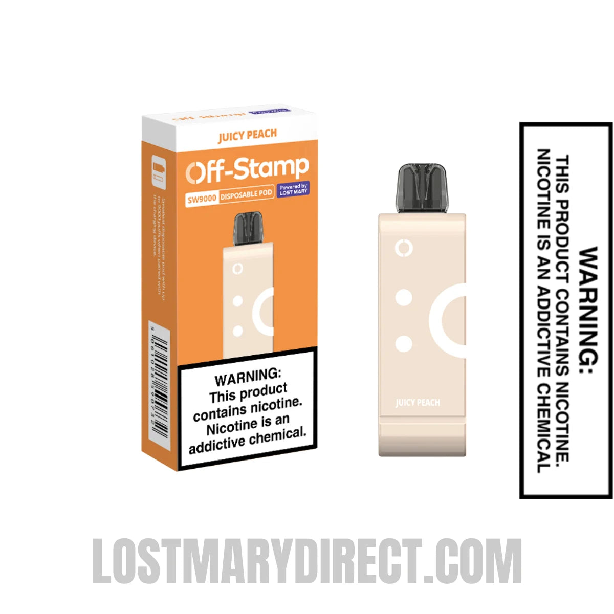 Juicy Peach Off Stamp SW9000 Disposable Pod With Package Box Juicy Peach Off Stamp SW9000 Disposable Pod With Package Box