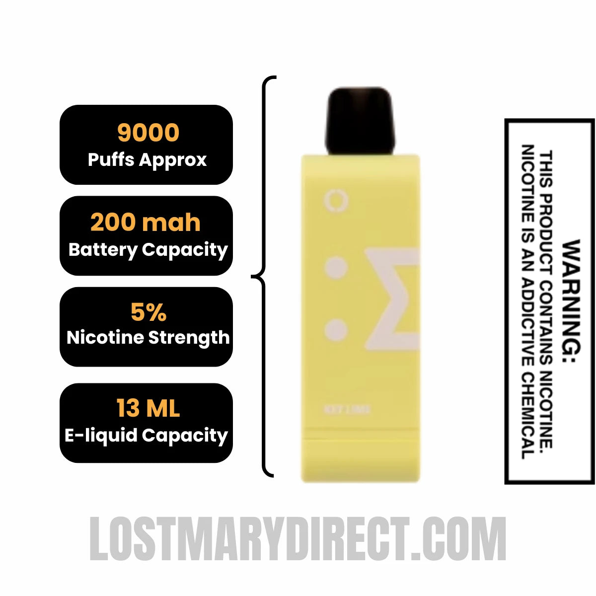 Key Lime Off Stamp SW9000 Disposable Pod Specifications Key Lime Off Stamp SW9000 Disposable Pod Specifications
