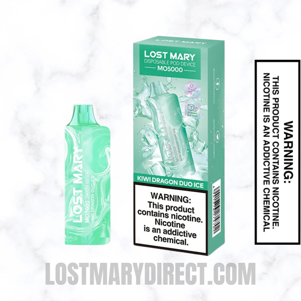 Kiwi Dragon Duo Ice Lost Mary MO5000 Frozen edition Vape With Package Box Kiwi Dragon Duo Ice Lost Mary MO5000 Frozen edition Vape With Package Box