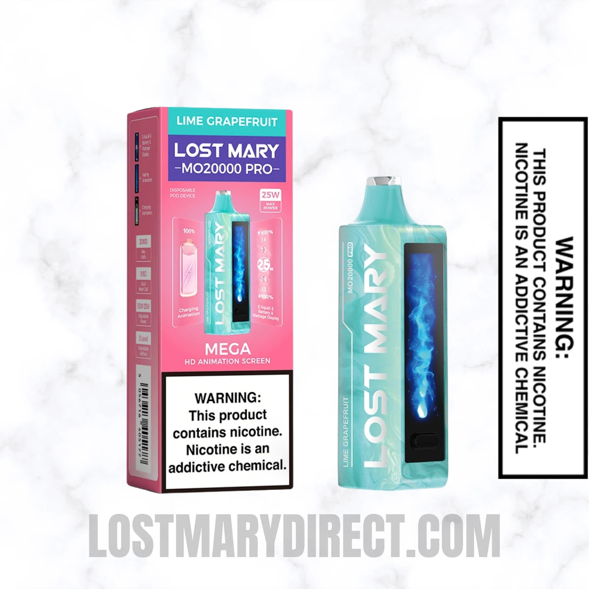 Lime Grapefruit Lost Mary MO20000 PRO Diposable Vape With Package Box Lime Grapefruit Lost Mary MO20000 PRO Diposable Vape With Package Box