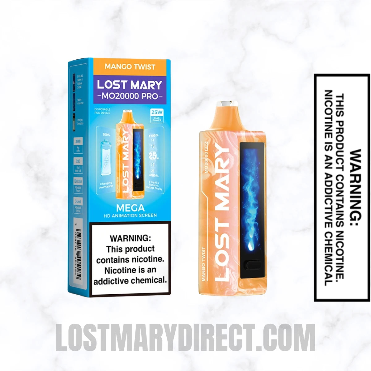 Mango Twist Lost Mary MO20000 PRO Diposable Vape With Package Box Mango Twist Lost Mary MO20000 PRO Diposable Vape With Package Box