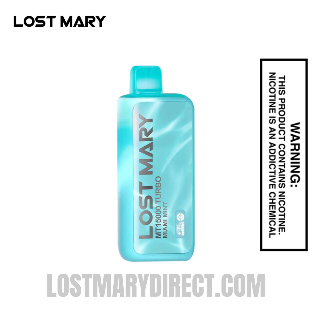 Miami Mint Lost Mary MT15000 Turbo Vape - 0% Nic Miami Mint Lost Mary MT15000 Turbo Vape - 0% Nic