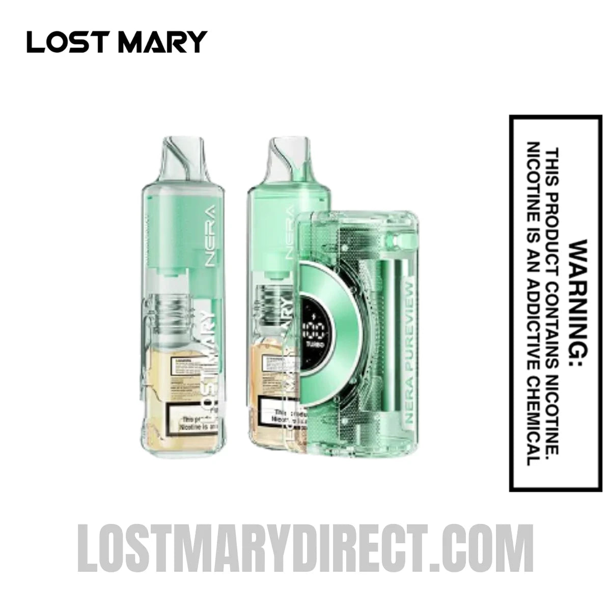 Miami Mint Lost Mary Nera Pureview 40K Vape Kit Miami Mint Lost Mary Nera Pureview 40K Vape Kit