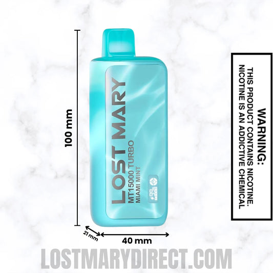 Miami Mint Lost Mary MT15000 TURBO Vape Dimension Miami Mint Lost Mary MT15000 TURBO Vape Dimension