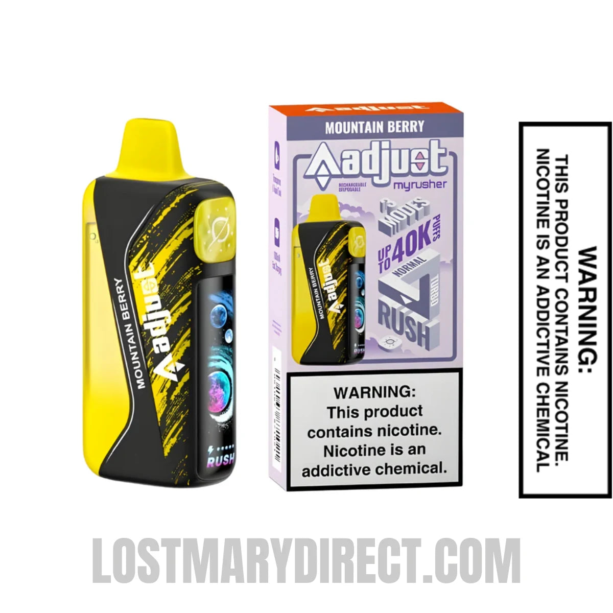 Mountain Berry Adjust MyRusher 40K Disposable Vape Package Mountain Berry Adjust MyRusher 40K Disposable Vape Package