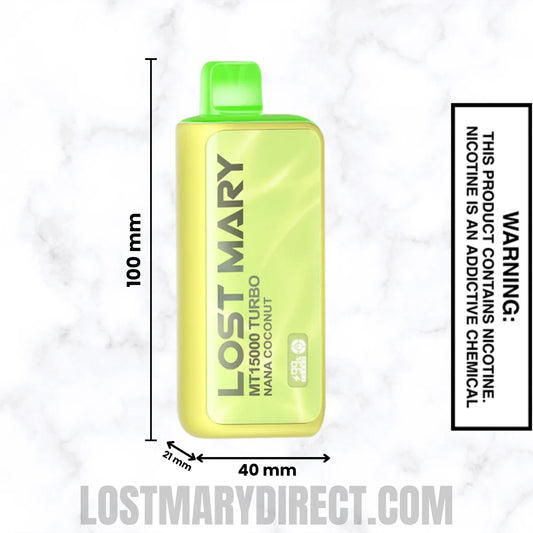 Nana Coconut Lost Mary MT15000 TURBO Vape Dimension Nana Coconut Lost Mary MT15000 TURBO Vape Dimension