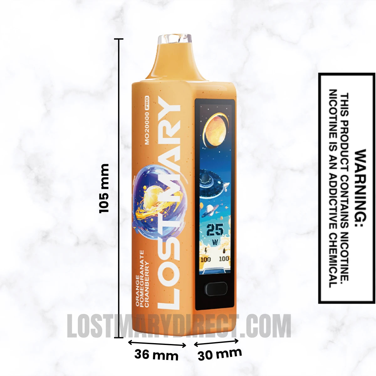 Orange Pomegranate Cranberry Lost Mary MO20000 PRO Diposable Vape Dimension Orange Pomegranate Cranberry Lost Mary MO20000 PRO Diposable Vape Dimension