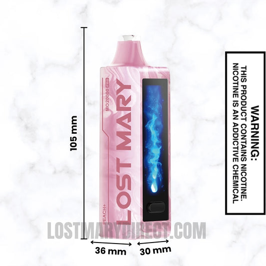 Peach+ Lost Mary MO20000 PRO Diposable Vape Dimension Peach+ Lost Mary MO20000 PRO Diposable Vape Dimension