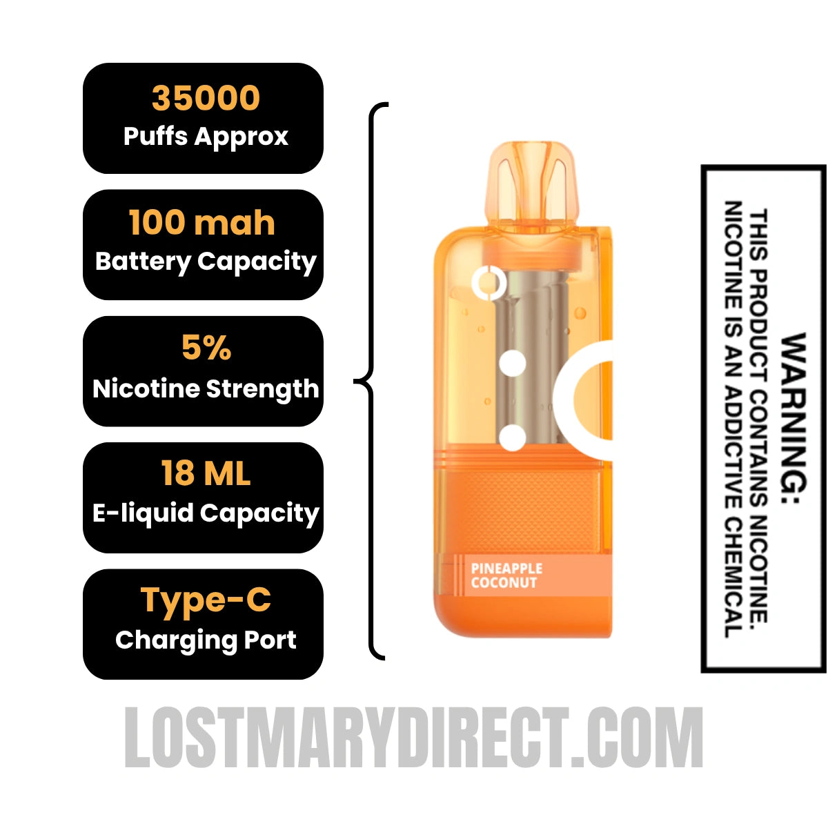 Pineapple Coconut Off Stamp X Crystal Cube 35K Disposable Vape Pod Specifications Pineapple Coconut Off Stamp X Crystal Cube 35K Disposable Vape Pod Specifications