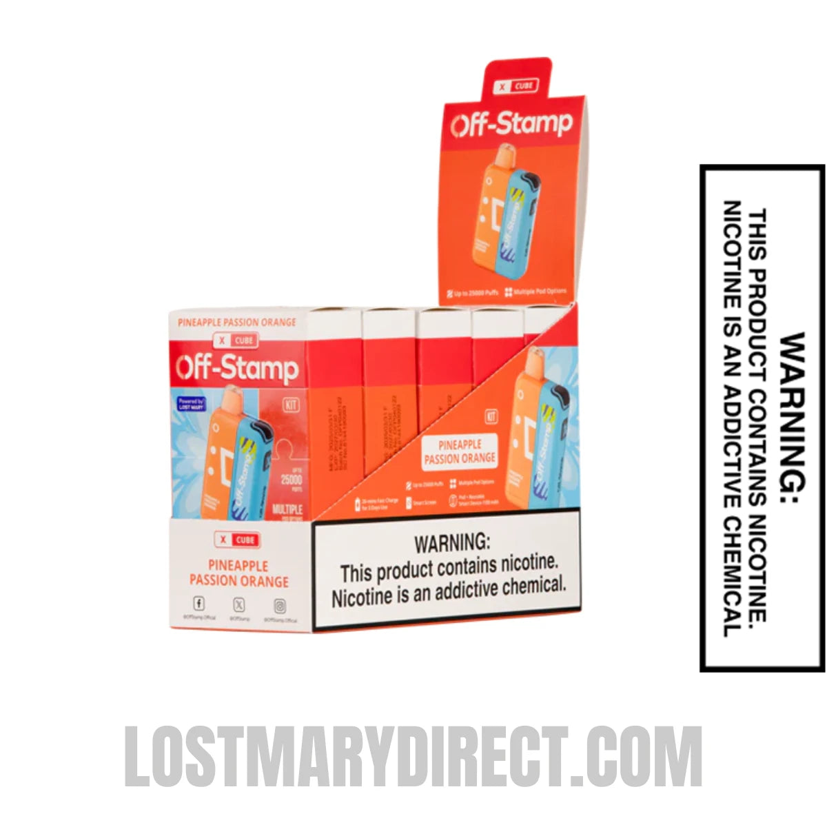 Pineapple Passion Orange Off Stamp X Cube 25K Vape Kit with Bundle Pineapple Passion Orange Off Stamp X Cube 25K Vape Kit with Bundle