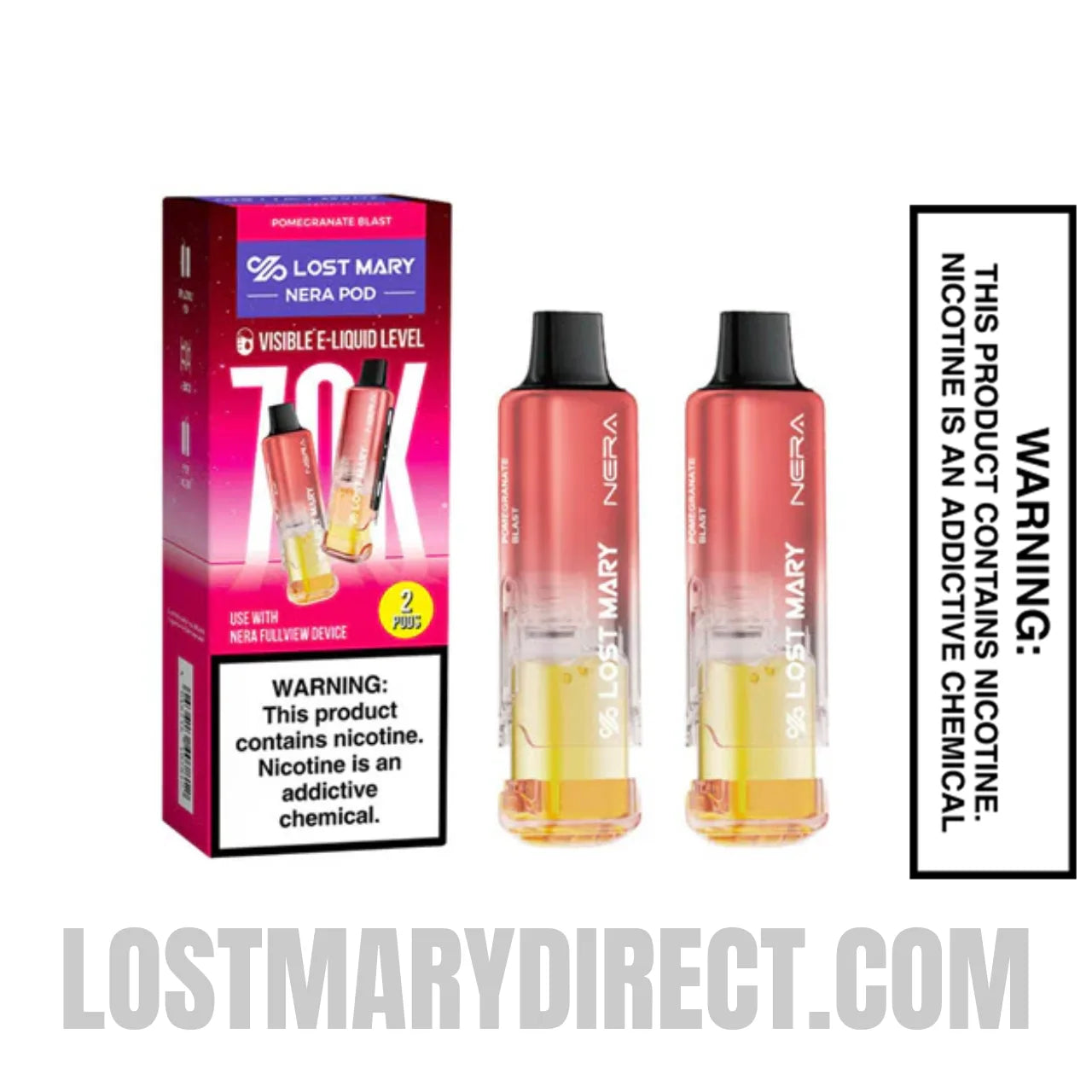 Pomegranate Blast Lost Mary Nera Fullview 70K Vape Pod with package Pomegranate Blast Lost Mary Nera Fullview 70K Vape Pod with package