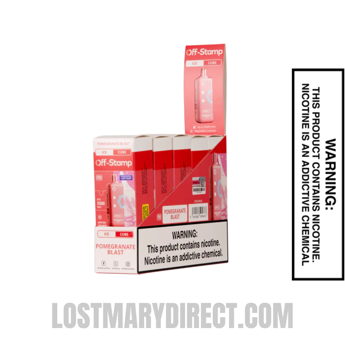 Pomegranate Blast Off Stamp Ice Cube 25K Disposable Pod with Bundle Pack Pomegranate Blast Off Stamp Ice Cube 25K Disposable Pod with Bundle Pack