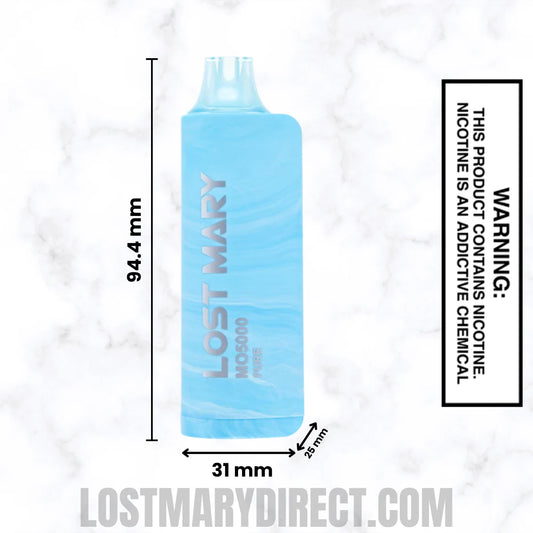 Pure Lost Mary MO5000 Disposable Vape Dimension Pure Lost Mary MO5000 Disposable Vape Dimension