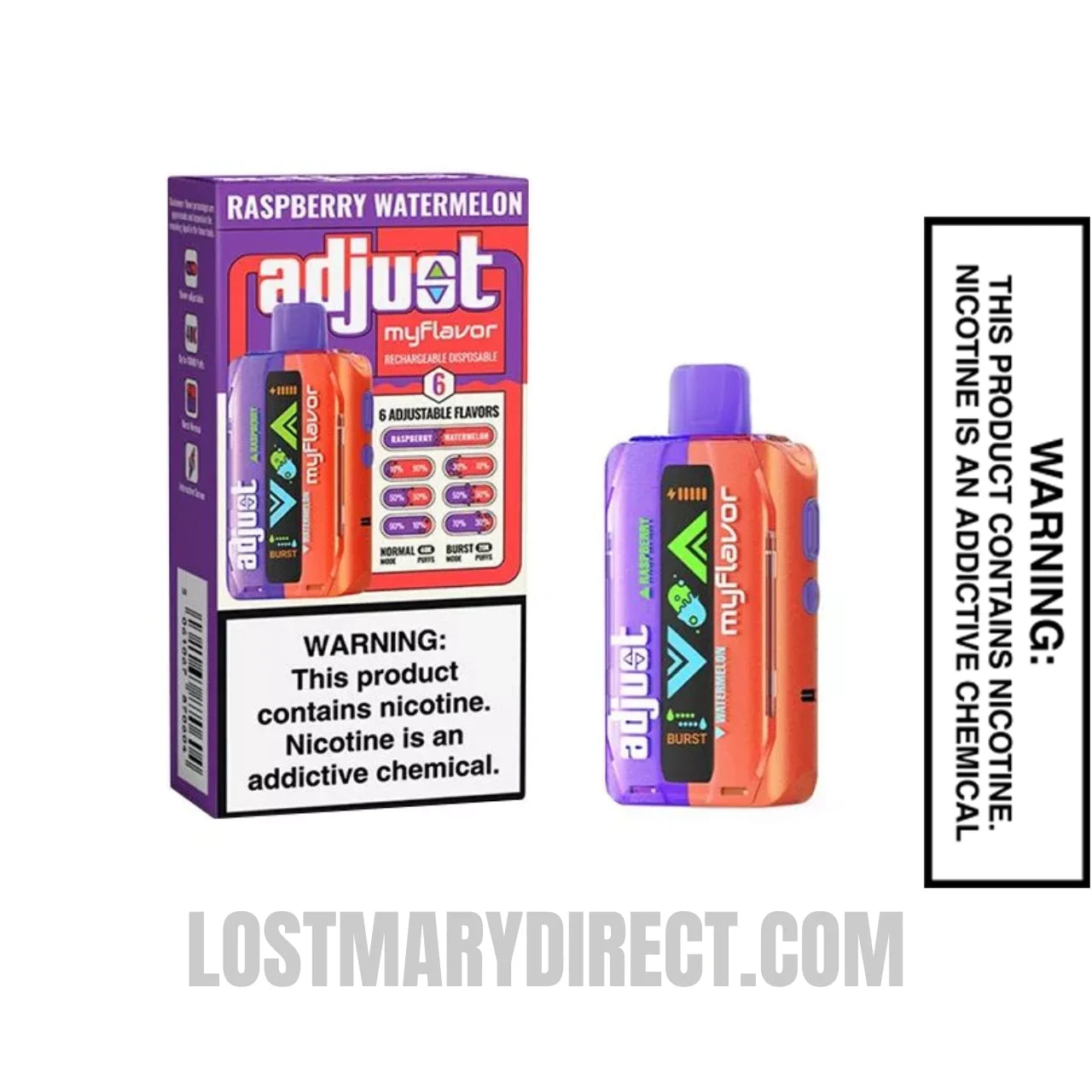 Raspberry watermelon Adjust MyFlavor 40K Package Raspberry watermelon Adjust MyFlavor 40K Package