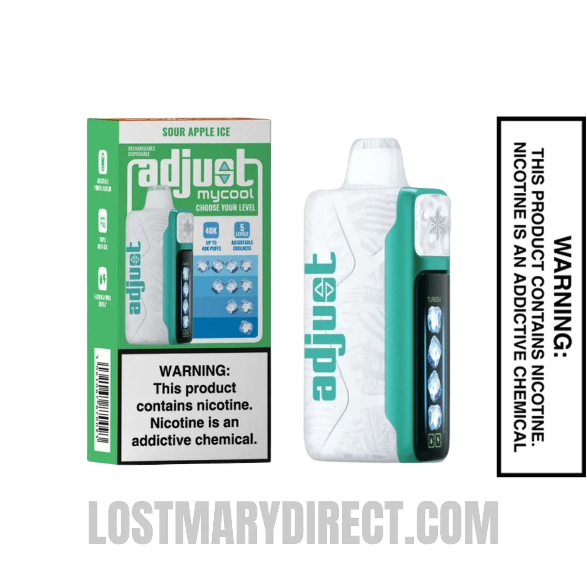 Sour Apple Ice Adjust MyCool 40k Disposable Vape Sour Apple Ice Adjust MyCool 40k Disposable Vape