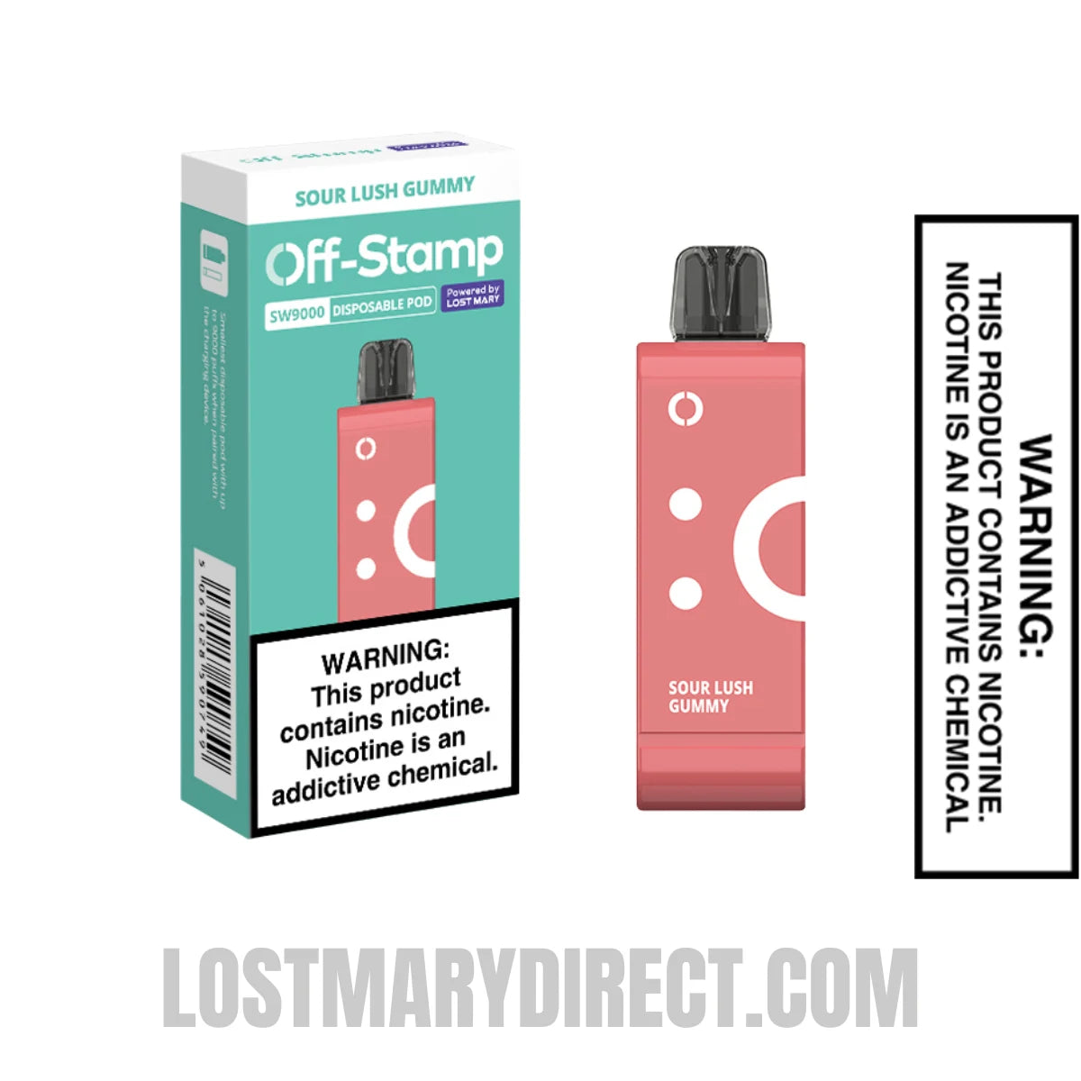 Sour Lush Gummy Off Stamp SW9000 Disposable Pod With Package Box Sour Lush Gummy Off Stamp SW9000 Disposable Pod With Package Box