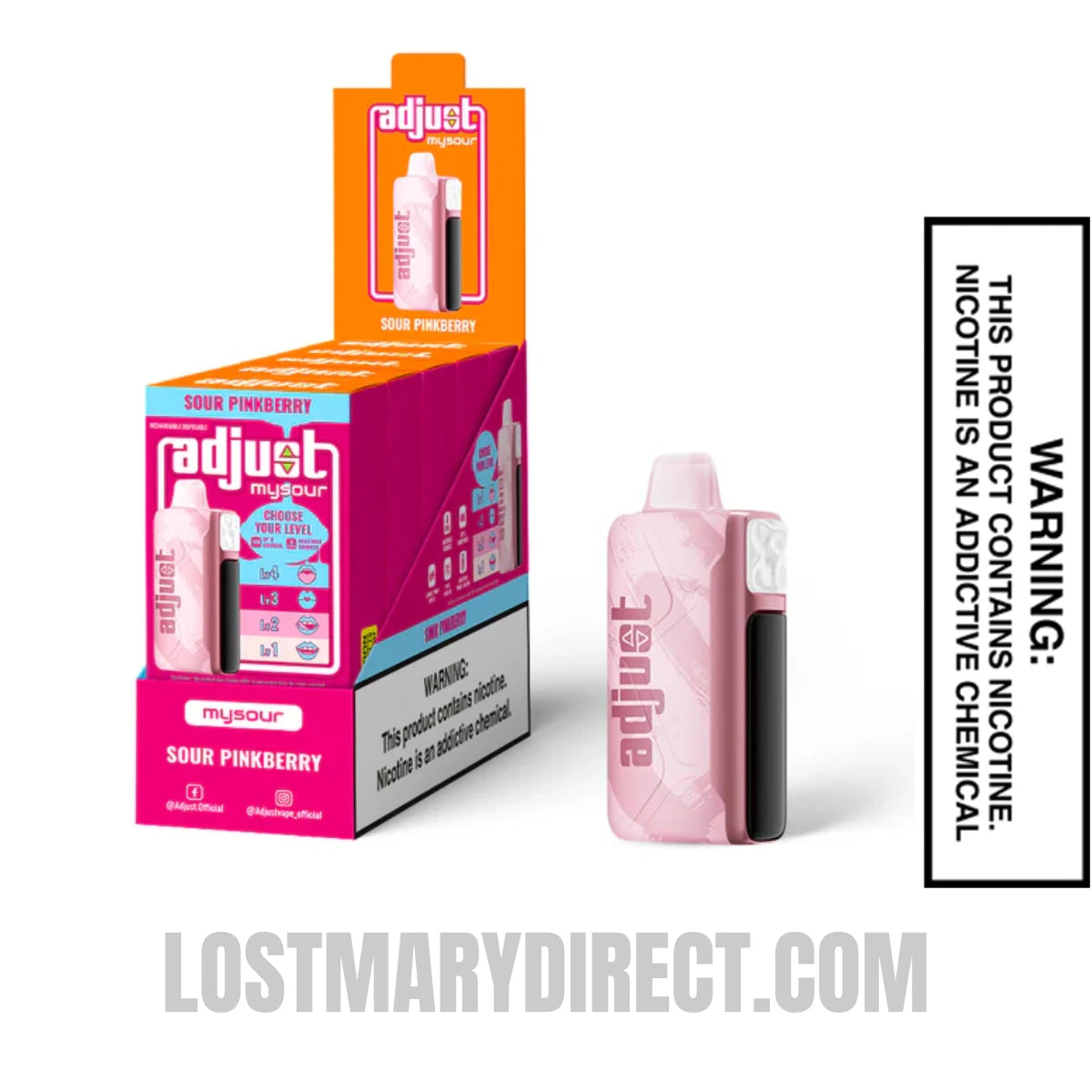 Sour Pinkberry Adjust MySour 40K Disposable Vape Bundle Sour Pinkberry Adjust MySour 40K Disposable Vape Bundle