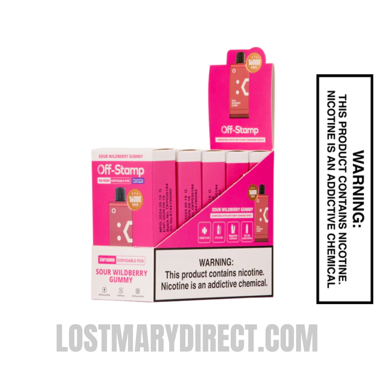 Sour Wild Berry Gummy Off Stamp SW16000 Disposable Pod Sour Wild Berry Gummy Off Stamp SW16000 Disposable Pod