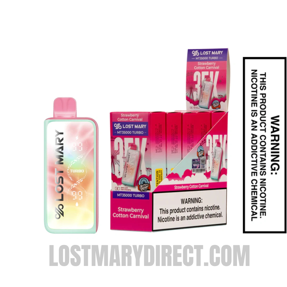 Strawberry Cotton Carnival Lost Mary MT35000 Turbo Vape With Bundle Pack Strawberry Cotton Carnival Lost Mary MT35000 Turbo Vape With Bundle Pack